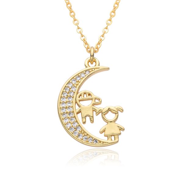 Minimalist Moon & Star Necklace For Women - Micro-Inlaid Zircon Clavicle Chain, Dainty Ins Fashion Jewelry_ipsvogv.com