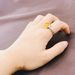 Women's Jewelry Fashion Mushroom Head Light Luxury Style Irregular Sugar Cube Ring Inlaid Zircon Emerald Stainless Steel Ring_ipsvogv.com