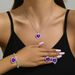 Women’s Jewelry Set Fashion Fashionable Full Diamond Crystal Jewelry Set Ocean Heart Three Piece Necklace Earrings Bracelet_ipsvogv.com