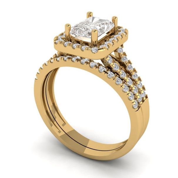 Sanjie Gold Popular Jewelry Hot Selling Handmade Exquisite Square Zircon Ring_ipsvogv.com