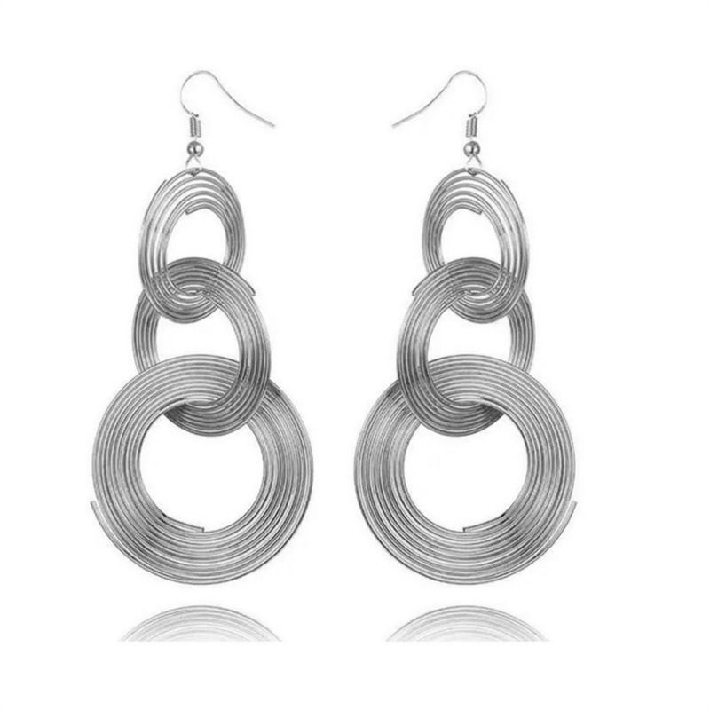 Fashion Design Metal Glossy Foldable Studs Drops Jewelry For Women Geometric Petal Earrings_ipsvogv.com