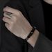 Volcano Stone Black Beaded Men's Bracelet Premium Retro Niche Obsidian Cold Beads Couple Bracelet Plate Play_ipsvogv.com