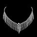 Luxury Water Diamond Hollow Necklace & Earrings Set - Elegant 2-Piece Jewelry For Wedding & Dinner Party_ipsvogv.com