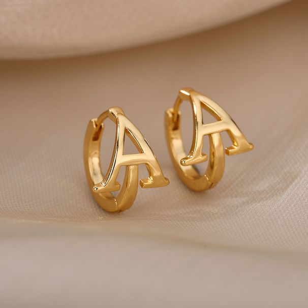 Korean new style 26 English letters earrings for women simple temperament cold style earrings name earrings_ipsvogv.com
