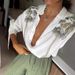 Women's Clothing spring and autumn new printed long sleeved single breasted trousers suit INS casual loose two piece suit_ipsvogv.com