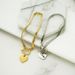 Heart shaped K real gold set of three pieces the beautiful necklace snake bone chain bracelet necklace earrings_ipsvogv.com