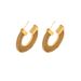 Women’s Jewelry Set Fashion Hot Selling Woven Mesh Wide C Shaped Earrings Stainless Steel Gold Plated Personalized Earrings_ipsvogv.com