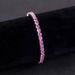 Sweet Peach Pink Moissanite Bracelet S925 Sterling Silver Tennis Chain 3/4/5mm Color Bracelet High Grade Feeling_ipsvogv.com