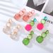 New Cool Style Geometric Polygonal Resin Transparent Simple Personalized ZA Candy Color Earrings_ipsvogv.com