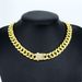 Men’s Jewelry Set Fashion 12mm Round Smooth Spring Buckle Alloy Men's Necklace High End Trendy Hip Hop Cuban Chain_ipsvogv.com