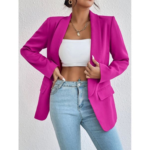 Women's Clothing autumn and winter solid color lapel small suit temperament commuter jacket_ipsvogv.com
