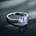 Four Claw Inlaid Super Flash Exaggerated High End 3 Carat 9mm Zircon Ring Princess Wedding Engagement Female Ring_ipsvogv.com