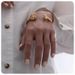 stainless steel hammer pattern love asymmetric bracelet light luxury high end temperament gold titanium steel bracelet female_ipsvogv.com