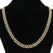 Men's necklace for men and women, full of colorful diamonds, cool Miami accessories CubanChain width 9mm_ipsvogv.com