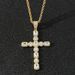 Square Large Zircon Cross Pendant Hiphop Men's Trendy Rap Singer Hip Hop Accessories_ipsvogv.com
