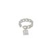Subtle Sweet Cool Style Personalized Geometric Sparkling Diamond Zircon Open Temperament Versatile Square Socialite_ipsvogv.com