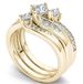 Sanjie's New Plating Simulation With Micro Setting Zircon Three Set Engagement Ring_ipsvogv.com