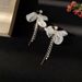 Women’s Jewelry Set Fashion New Niche Design Pearl Bow Tassel Earrings Female Trendy Temperament Versatile Earrings High End_ipsvogv.com
