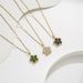 Titanium steel necklace for women, light and luxurious high-end design, five leaf flower set with zircon pendant, non_ipsvogv.com