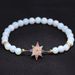 Ladies OL Fashion Bracelet With Gold Plated And Inlaid Zircon Lucky Bracelet, Colorful Octagonal Star Natural Stone_ipsvogv.com