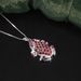 Natural Style Animal Element Frog Pendant S925 Sterling Silver Inlaid Natural Garnet Topaz Necklace Pendant_ipsvogv.com