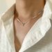 Hip Hop Minimalist V-shaped Snake Bone Chain Collarbone Necklace Versatile Metal Geometric Men's And Women's Necklaces_ipsvogv.com