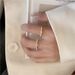 Zircon Pearl For Women, Versatile, Fashionable, Niche Design, Cool Style, Adjustable Opening, Index Finger Ring_ipsvogv.com