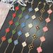 Women's Jewelry Titanium Steel Oil Drop Lucky Four Leaf Clover Bracelet K Gold Double Sided Bracelet_ipsvogv.com