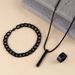 Creative simple temperament men's zinc alloy series jewelry suit_ipsvogv.com