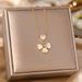 Korean Version Four Leaf Clover Love Titanium Steel Necklace For Women's Ins, High-end Mother Of Pearl Pendant,_ipsvogv.com