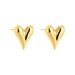 Exaggerated Minimalist Style Three Dimensional Metal Heart Earrings Fashion Temperament Irregular Stainless Steel Earrings_ipsvogv.com