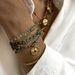 Bohemian Style K Stainless Steel Hammered Pattern Bracelet Inlaid With Natural Stone Retro Braided Bracelet Jewelry_ipsvogv.com