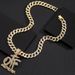 Hip Hop Style Full Diamond OTF Letter Alloy Pendant Trendy HIPHOP Men's Necklace_ipsvogv.com
