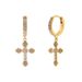 Women's Jewelry S925 Silver Needle Geometric Cross Ear Buckle Diamond Trendy Ear Hoop Earrings_ipsvogv.com