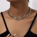 Snake shaped metal chain necklace collarbone chain internet red 2023 new ins hip-hop trendy cool jewelry_ipsvogv.com