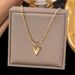 Blogger's Light Luxury Niche Design, Gold Silver Color Titanium Steel Heart Rice Bead Necklace, Women's Collarbone_ipsvogv.com