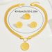 Fashion OL Round Brand Life Tree Pendant Necklace Earring Set Personalized Electroplating Ring Versatile Jewelry_ipsvogv.com