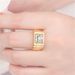 Korean Version Flash Sand Plated Domineering Fashion Inlaid Zircon Kwai Men's Ring_ipsvogv.com