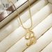 Creative Fashion High End Necklace Copper Zircon Real Gold Electroplating 26 Letter Pendant Clavicle Chain_ipsvogv.com