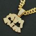 Hip Hop Exaggerated Cool Full Diamond Spliced Letter Pendant Necklace New Trendy Outfit Cuban Chain_ipsvogv.com