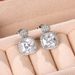 Cao Shi's New Super Sparkling Square Zircon Short Earrings Versatile Light Luxury Square Earrings for Women_ipsvogv.com