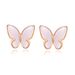 Hot Sale Real Gold Brass Electroplating High End Luxury Style Fashion Rose Gold Butterfly Earrings_ipsvogv.com