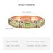 Alloy Enamel Open Bracelet Jewelry Retro Cat's Eye Stone Color Matching Bracelet Female Bohemian Style_ipsvogv.com