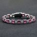 Women’s Jewelry Set Fashion Hip Hop Bracelet Pink Color Matching Square Zircon Simple Tennis Chain Personality Zircon Men And Women Hip Hop Bracelet_ipsvogv.com