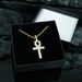 Hip Hop HIPHOP Jewelry Copper Gold Plated With Zircon Anka Cross Pendant Necklace For Men_ipsvogv.com