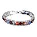 Women’s Jewelry Set Fashion Jewelry Silver Bracelet Colorful Shining Diamond Bracelet 480 Exquisite Bright Crystal_ipsvogv.com