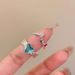 New Minimalist Color Heart With Niche Design, Exquisite Opening Personalized Index Finger Ring, Versatile Ring_ipsvogv.com