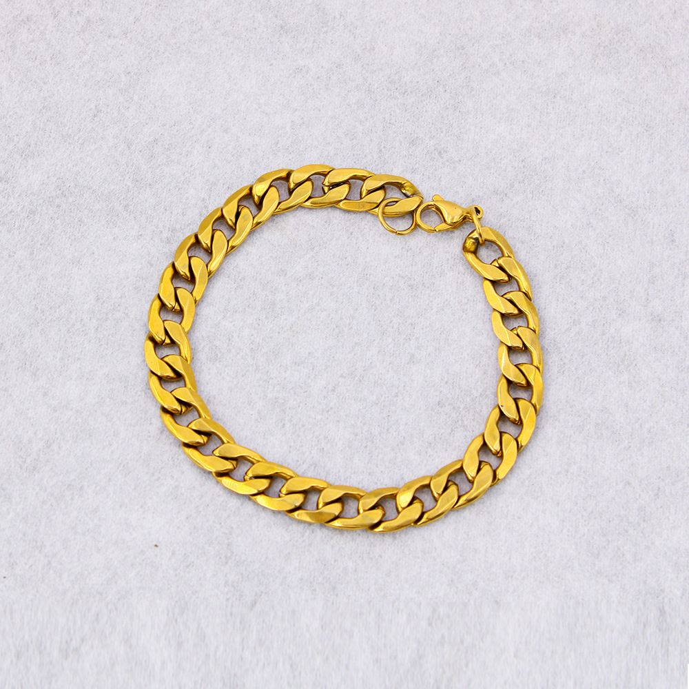 9MM Edge NK Cuban Stainless Grinding Chain Male Dominance Titanium Steel Necklace Vacuum Genuine Gold Plating YS41_ipsvogv.com