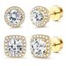 Women’s Jewelry Set Fashion Hot Sale Real Gold Brass Electroplating Inlaid With Zircon Starry Sky Luxury Ladies High End Earrings Set_ipsvogv.com