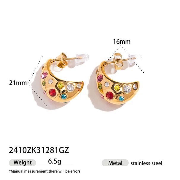 ins style diamond water drop non fading earrings gold design light luxury titanium steel earrings for women_ipsvogv.com